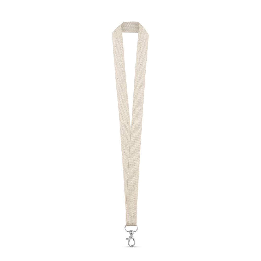 Tour de cou / Lanyard promotionnel HEATHROW Naturel clair
